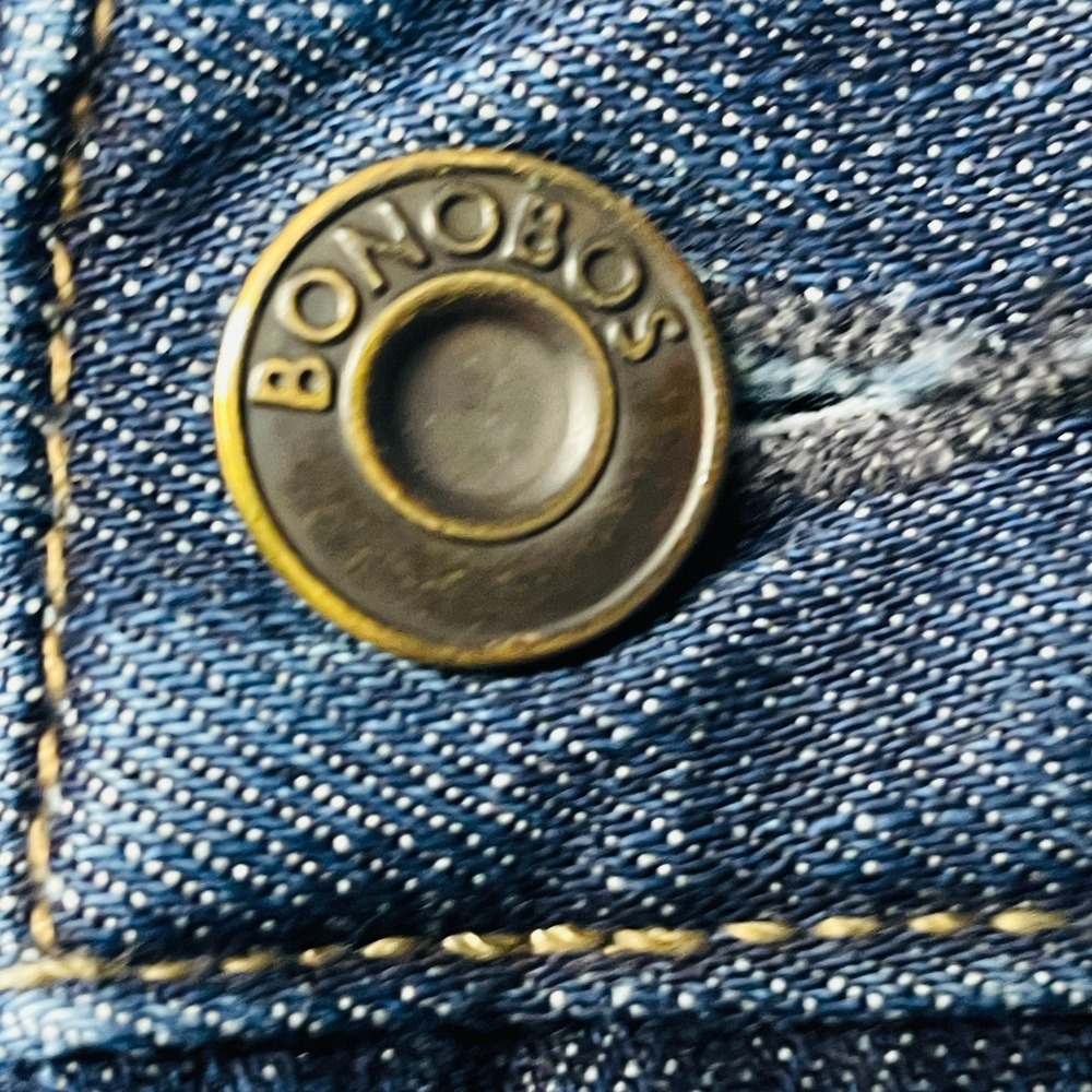 Bonobos Jeans Mens 40x32 Straight Leg USA Made Selvedge Dark Wash Denim - Picture 4 of 16